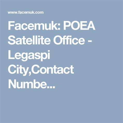 POEA – TACLOBAN CITY SATELLITE OFFICE – CONTACT .